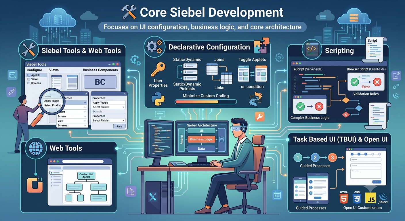 Core Siebel Development — UI configuration and architecture overview