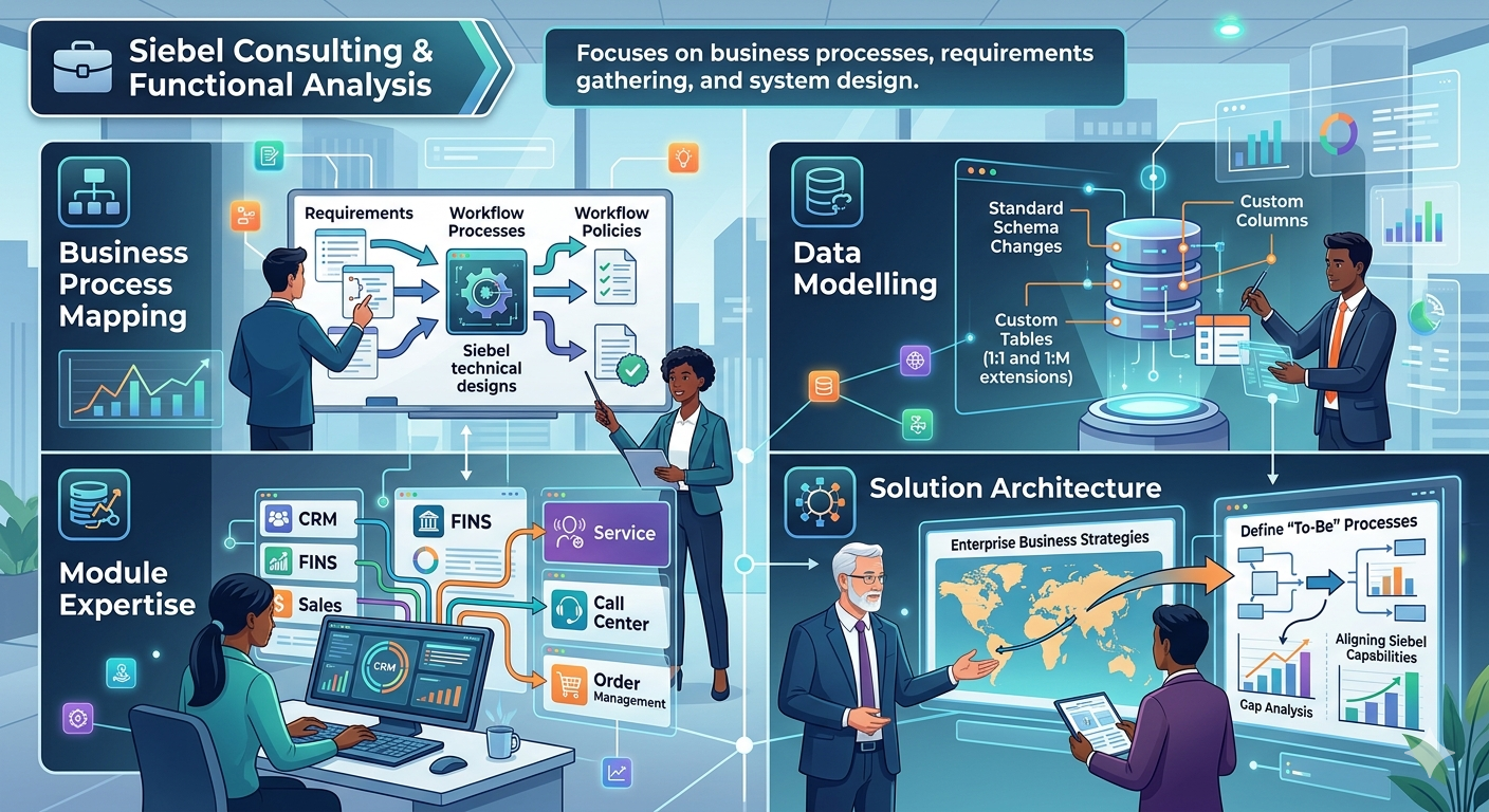 Siebel Consulting & Functional Analysis — business processes and system design